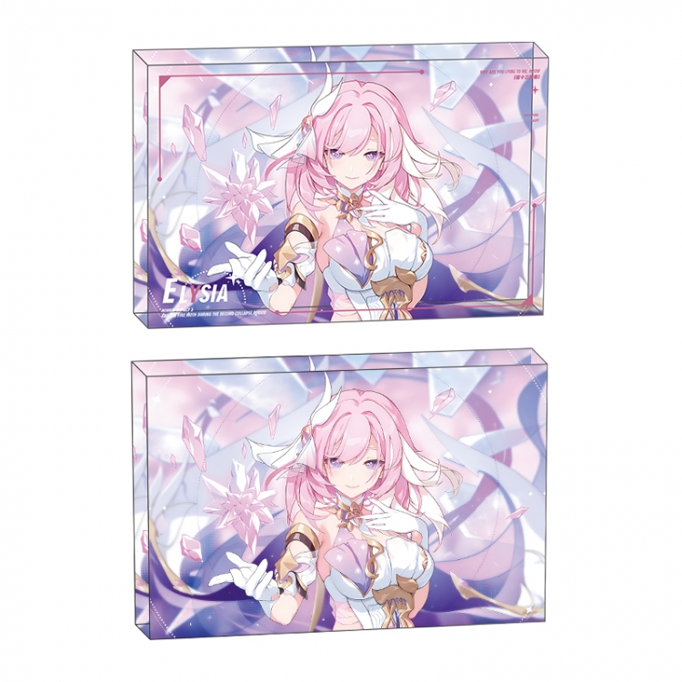 Collapse 3 Anime game acrylic card brick desktop decoration 8X12X1.2cm