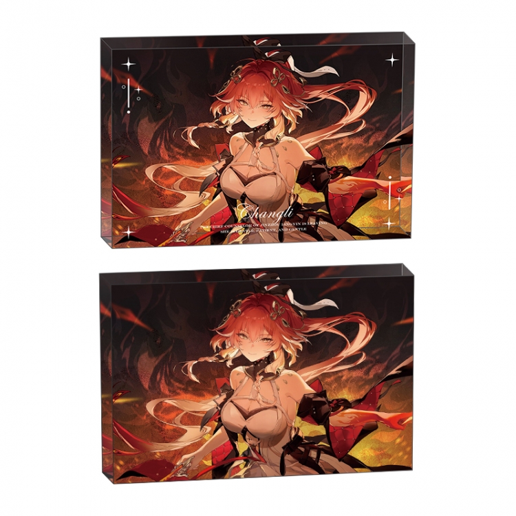 Mingchao Anime game acrylic card brick desktop decoration 8X12X1.2cm