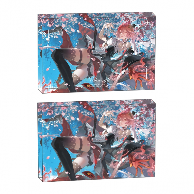 Mingchao Anime game acrylic card brick desktop decoration 8X12X1.2cm