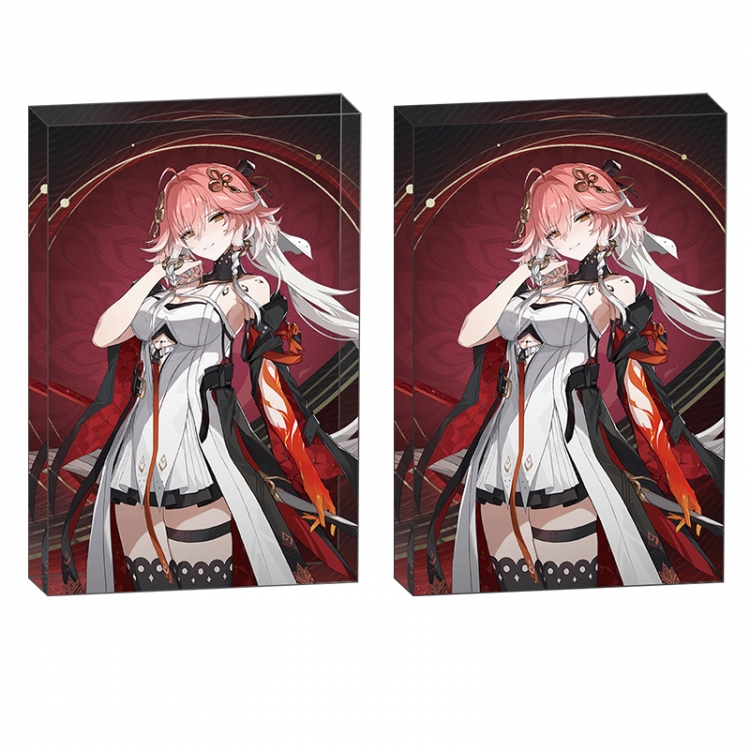 Mingchao Anime game acrylic card brick desktop decoration 8X12X1.2cm