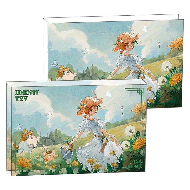Identity V Anime game acrylic card brick desktop decoration 8X12X1.2cm