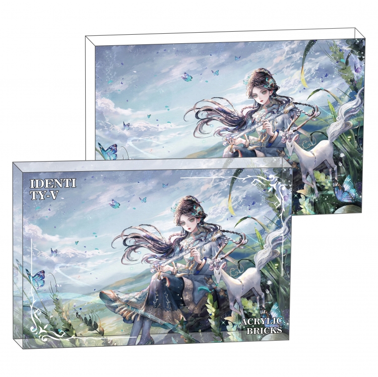 Identity V Anime game acrylic card brick desktop decoration 8X12X1.2cm