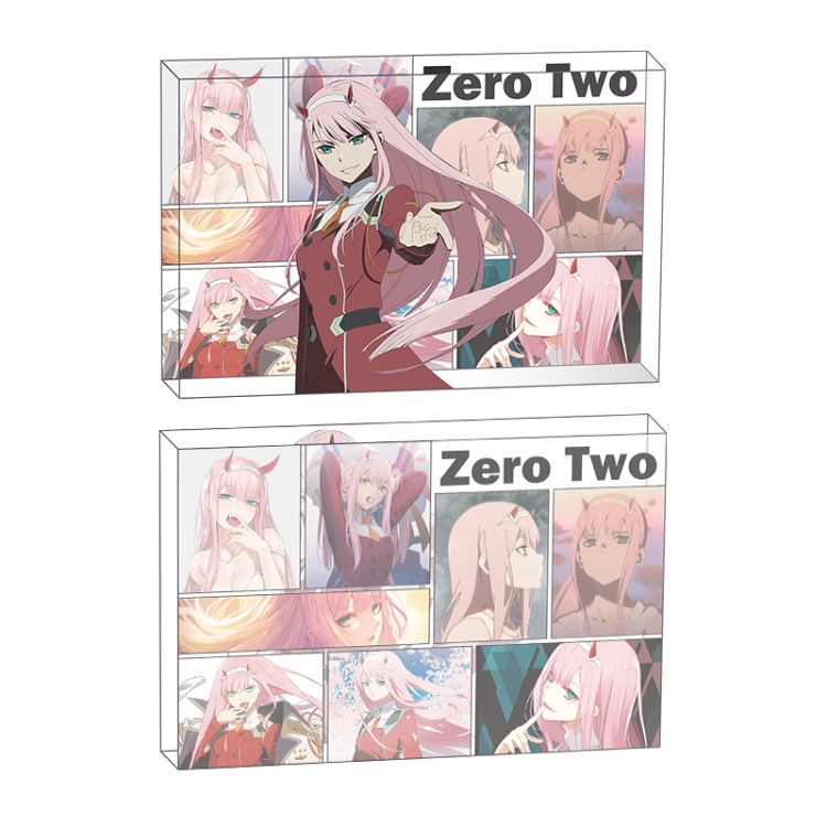 DARLING in the FRANX Anime game acrylic card brick desktop decoration 8X12X1.2cm