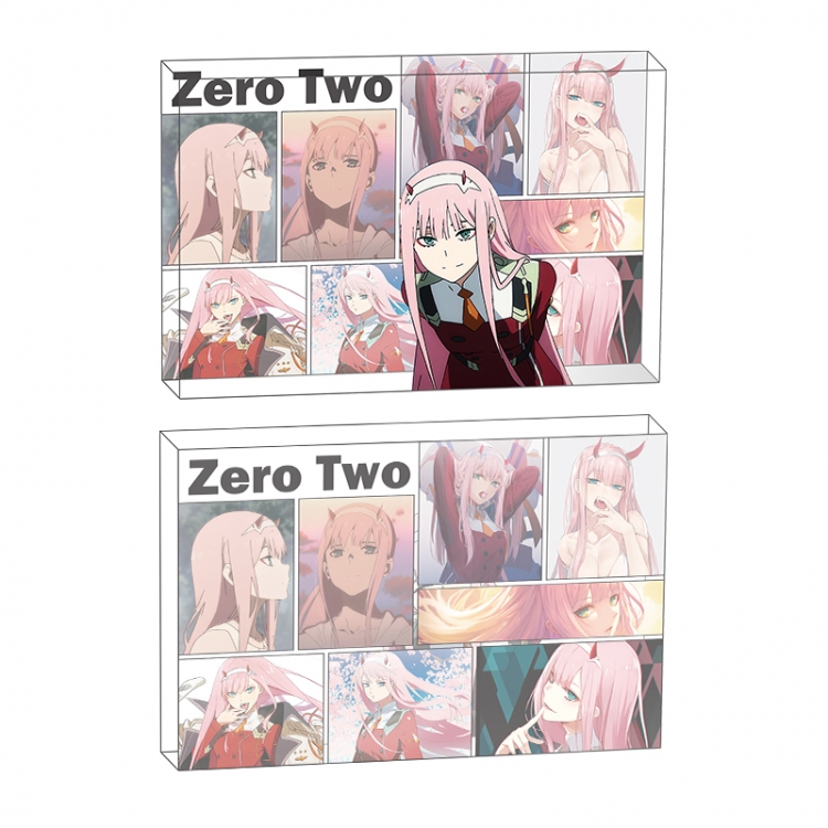 DARLING in the FRANX Anime game acrylic card brick desktop decoration 8X12X1.2cm