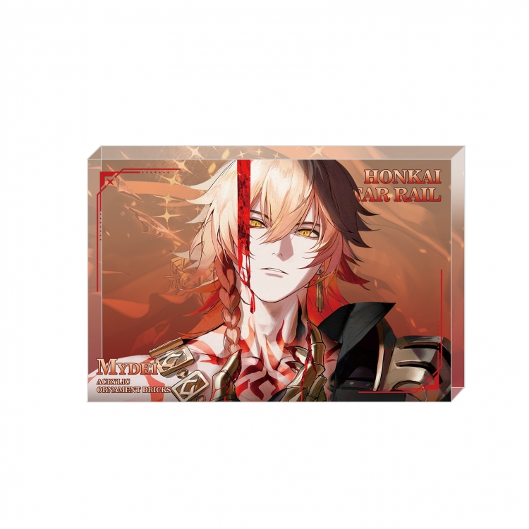 Honkai: Star Rail Anime game acrylic card brick desktop decoration 8X12X1.2cm