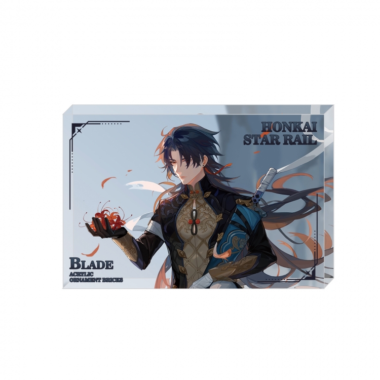 Honkai: Star Rail Anime game acrylic card brick desktop decoration 8X12X1.2cm