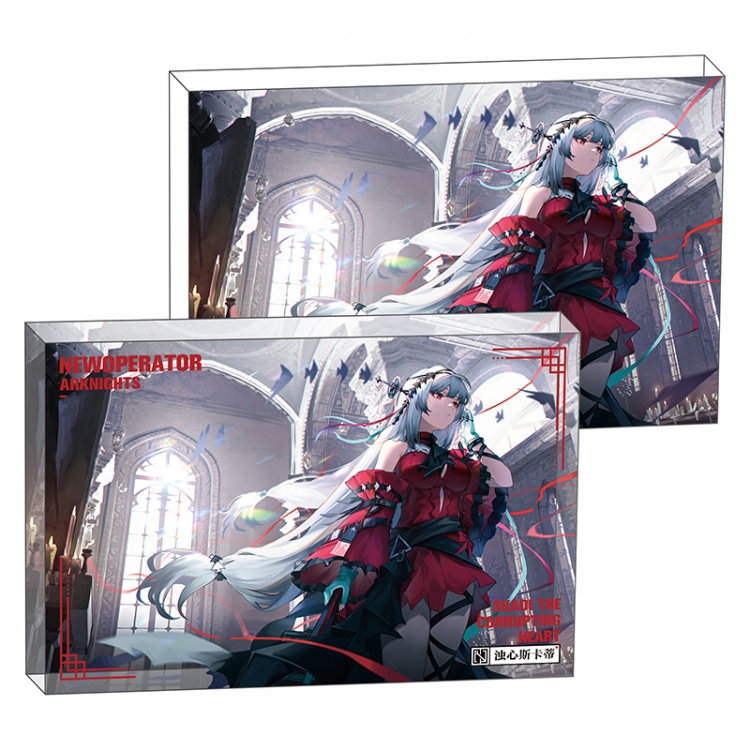 Arknights Anime game acrylic card brick desktop decoration 8X12X1.2cm