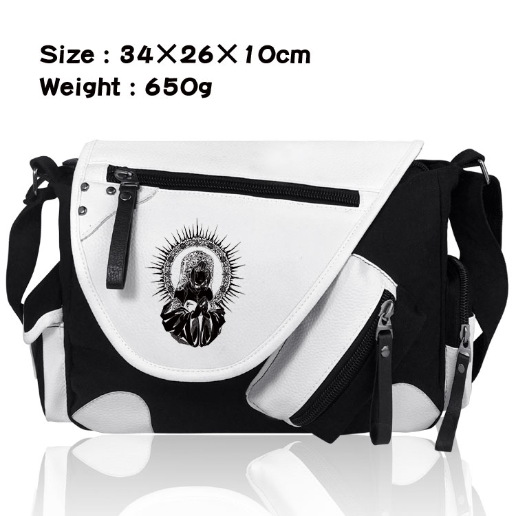 Death note Anime PU Colorblock Leather Shoulder Crossbody Bag 34x26x10cm
