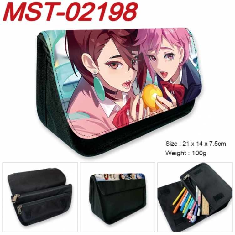 Dandadan Anime Velcro canvas zipper pencil case Pencil Bag 21x14x7.5cm
