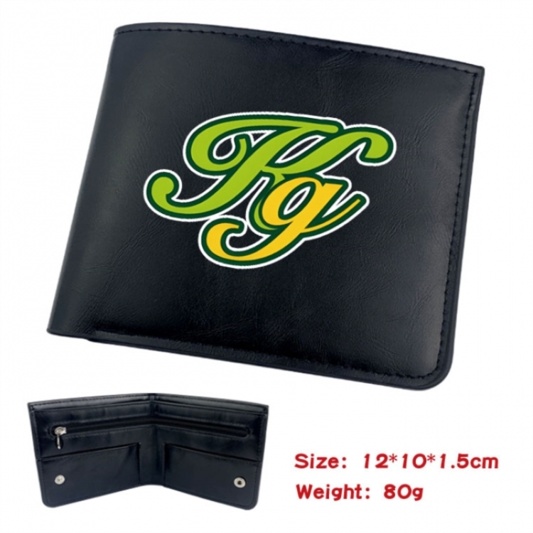 Haikyuu!! Animation soft leather inner buckle black leather wallet 12X10X1.5CM