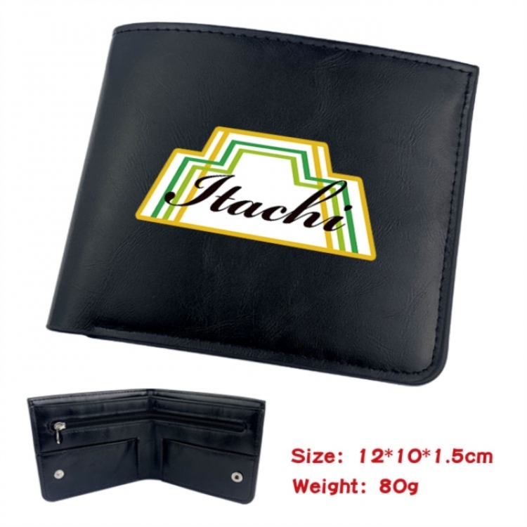 Haikyuu!! Animation soft leather inner buckle black leather wallet 12X10X1.5CM