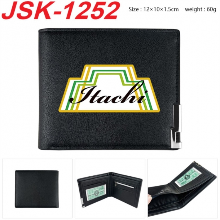 Haikyuu!! Animation magnetic buckle black leather wallet 12X10X1.5CM 