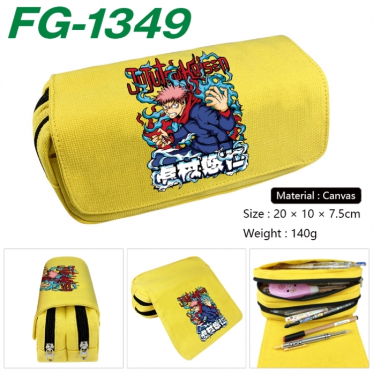 Jujutsu Kaisen Animation color PU leather half fold wallet 11.5X9X2CM