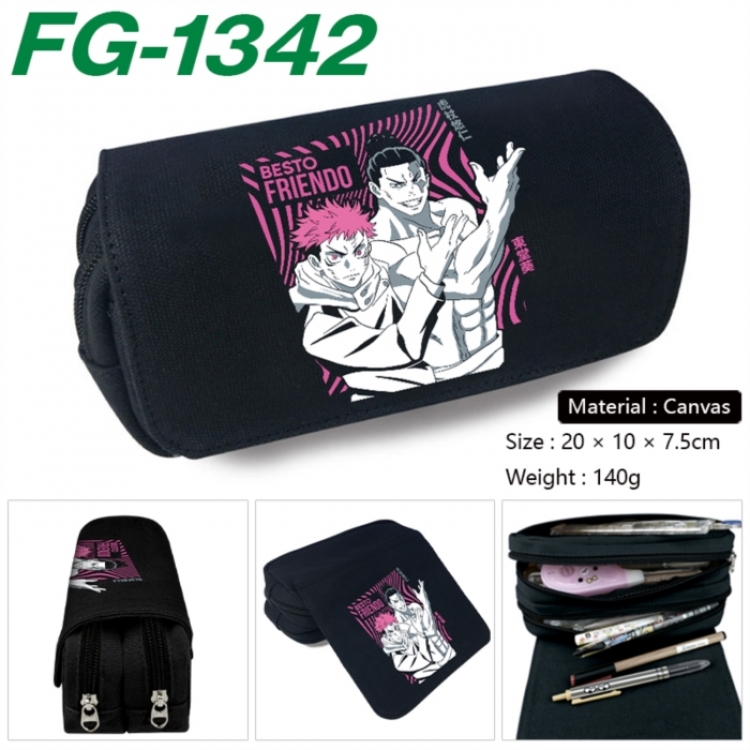 Jujutsu Kaisen Animation color PU leather half fold wallet 11.5X9X2CM