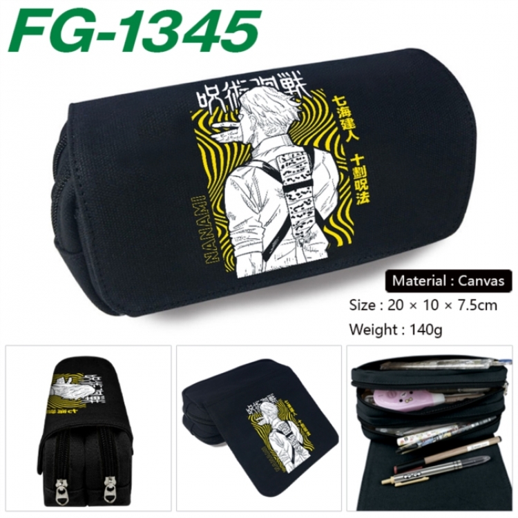 Jujutsu Kaisen Animation color PU leather half fold wallet 11.5X9X2CM