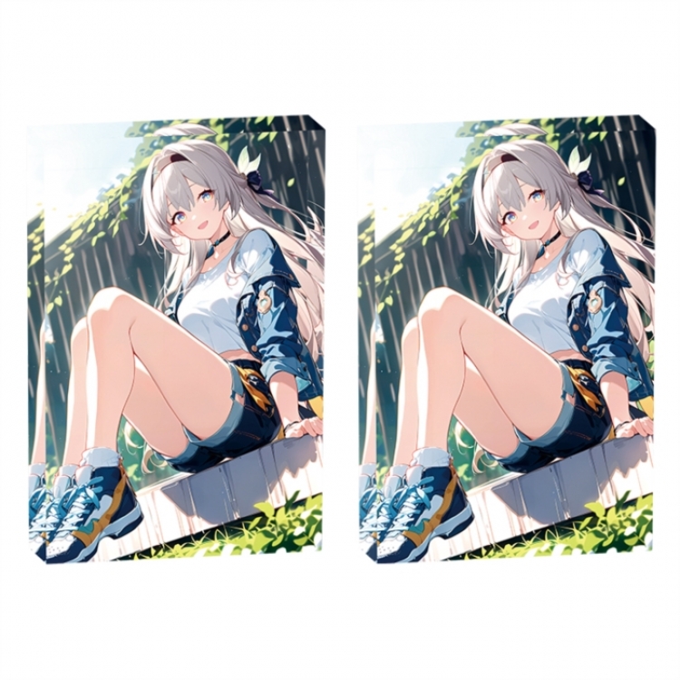 Honkai: Star Rail Anime game acrylic card brick desktop decoration 8X12X1.2cm