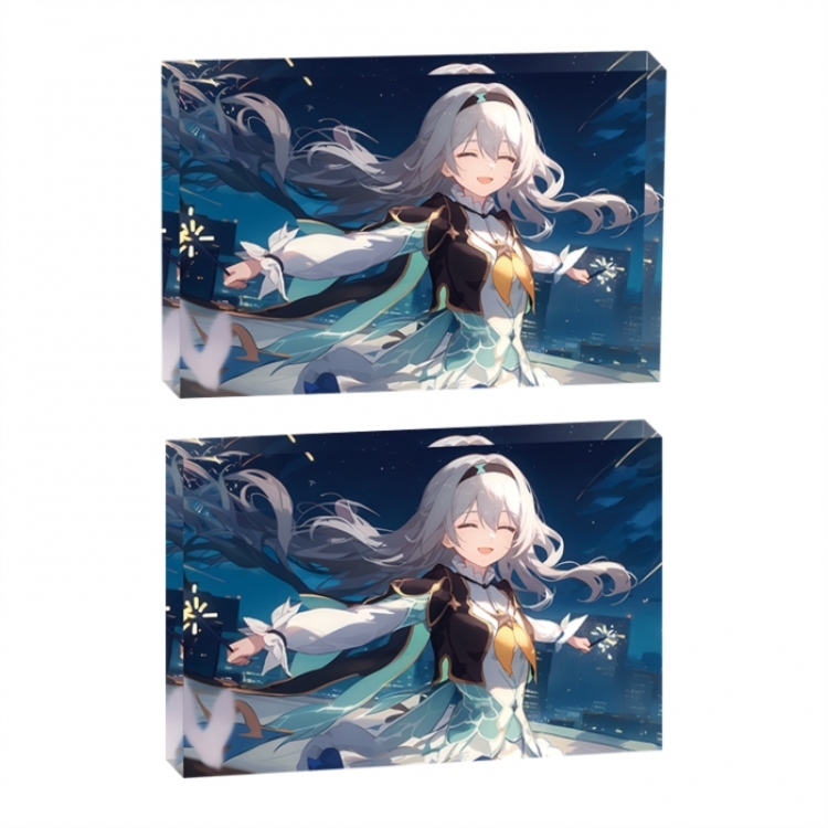 Honkai: Star Rail Anime game acrylic card brick desktop decoration 8X12X1.2cm