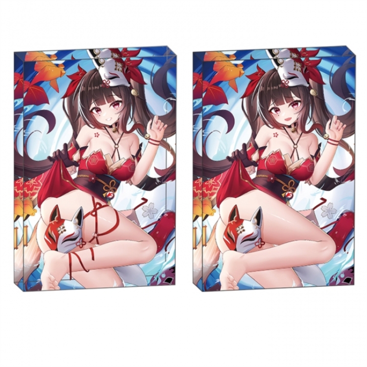 Naruto Anime game acrylic card brick desktop decoration 8X12X1.2cm