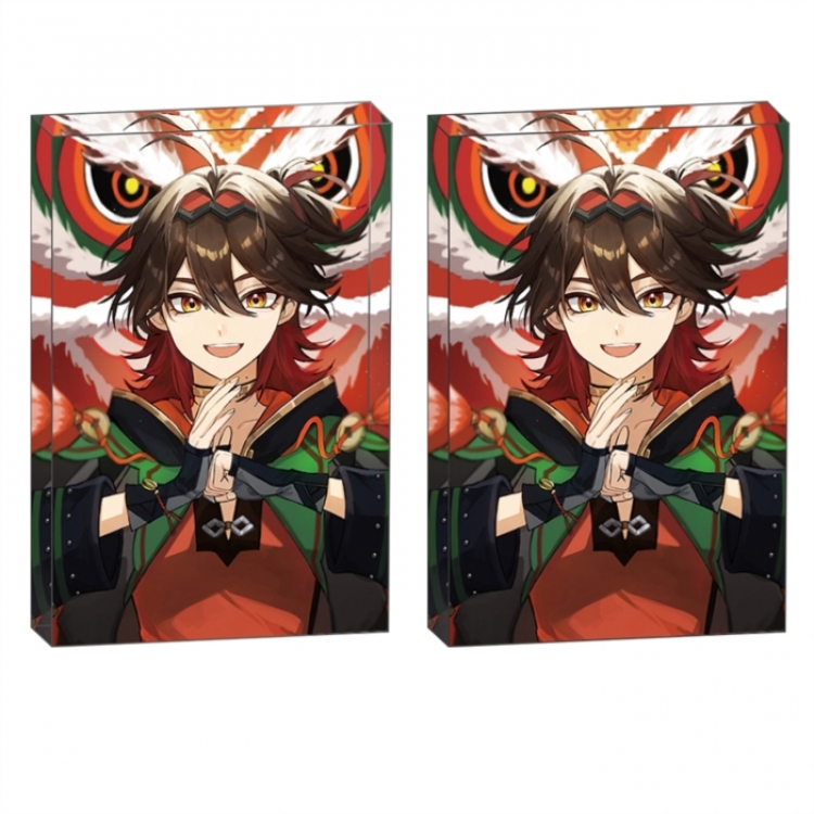 Genshin Impact Anime game acrylic card brick desktop decoration 8X12X1.2cm