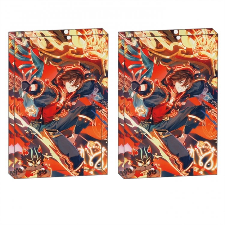 Genshin Impact Anime game acrylic card brick desktop decoration 8X12X1.2cm