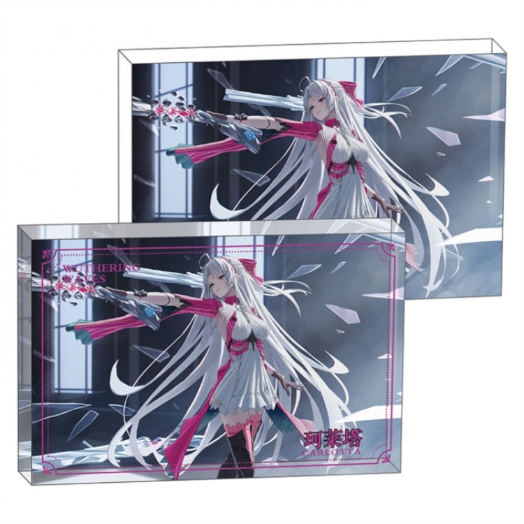 Mingchao Anime game acrylic card brick desktop decoration 8X12X1.2cm