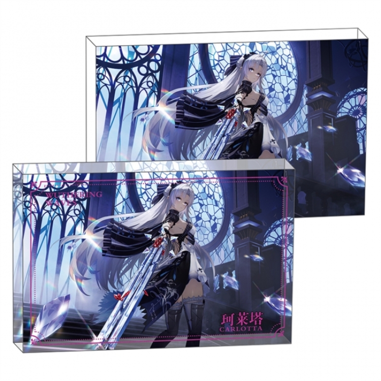 Mingchao Anime game acrylic card brick desktop decoration 8X12X1.2cm