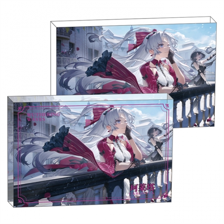 Mingchao Anime game acrylic card brick desktop decoration 8X12X1.2cm