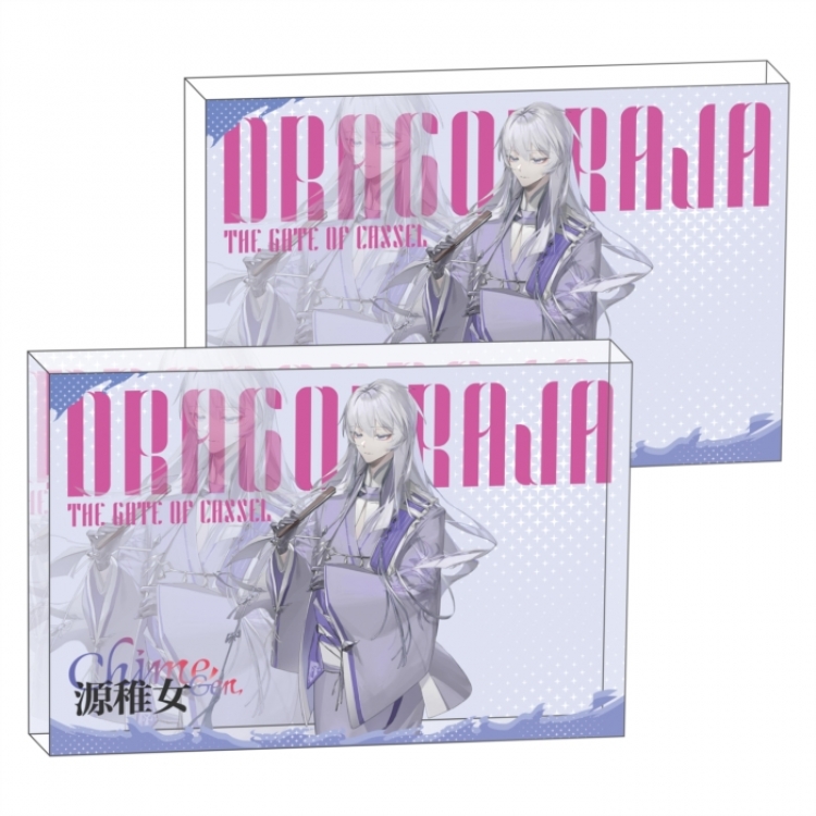 Dragon Clan Anime game acrylic card brick desktop decoration 8X12X1.2cm