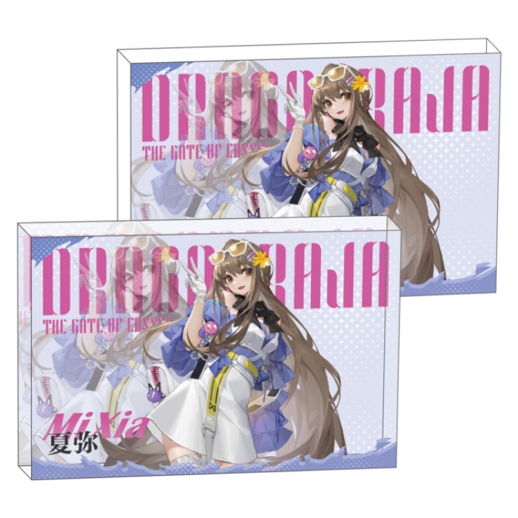 Dragon Clan Anime game acrylic card brick desktop decoration 8X12X1.2cm