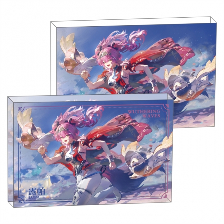 Mingchao Anime game acrylic card brick desktop decoration 8X12X1.2cm