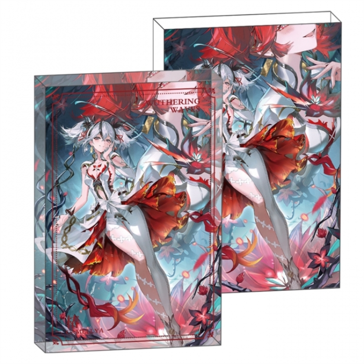 Mingchao Anime game acrylic card brick desktop decoration 8X12X1.2cm