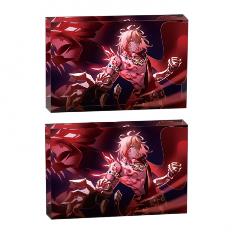Genshin Impact Anime game acrylic card brick desktop decoration 8X12X1.2cm