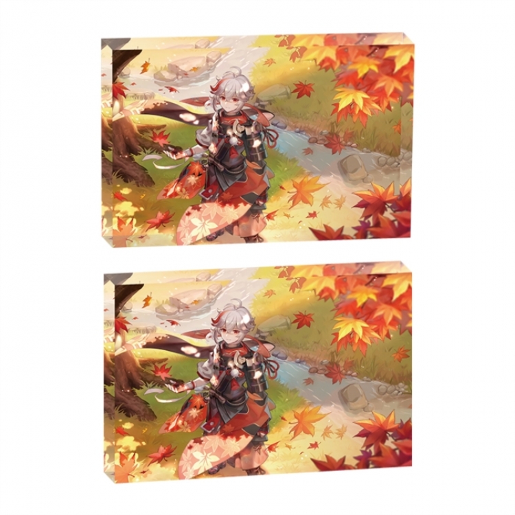 Genshin Impact Anime game acrylic card brick desktop decoration 8X12X1.2cm