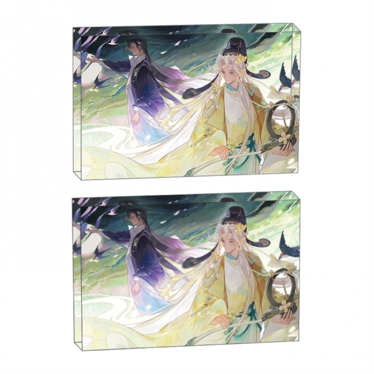 The Record of Wind and Splendor of Wangchuan Anime game acrylic card brick desktop decoration 8X12X1.2cm 