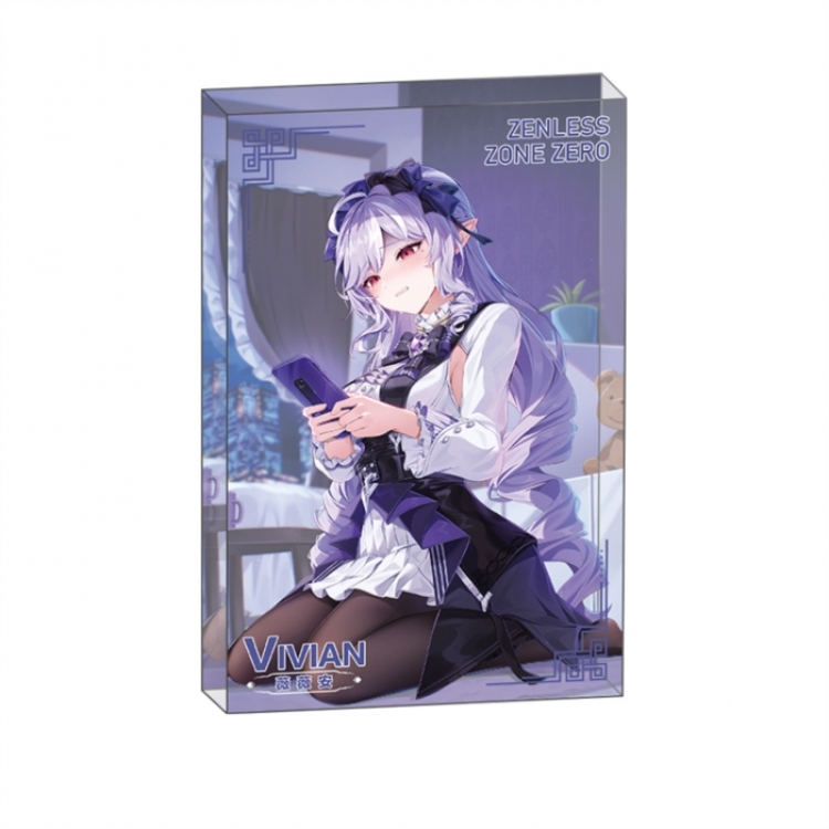 Zenless Zone Zero Anime game acrylic card brick desktop decoration 8X12X1.2cm