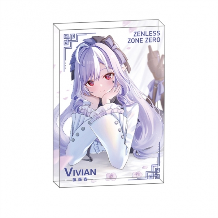 Zenless Zone Zero Anime game acrylic card brick desktop decoration 8X12X1.2cm