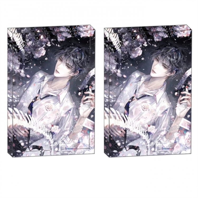 Embrace You Till the End of the Game Anime game acrylic card brick desktop decoration 8X12X1.2cm
