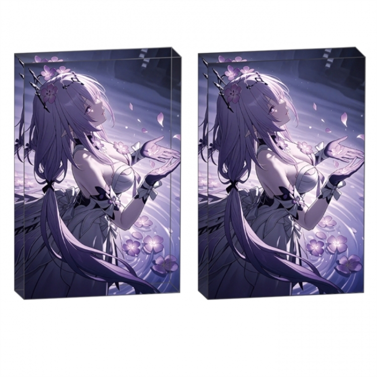  Honkai: Star Rail Anime game acrylic card brick desktop decoration 8X12X1.2cm