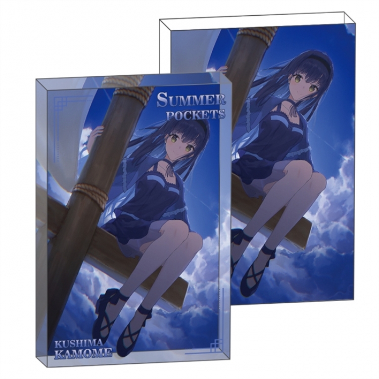 Summer Pockets Anime game acrylic card brick desktop decoration 8X12X1.2cm
