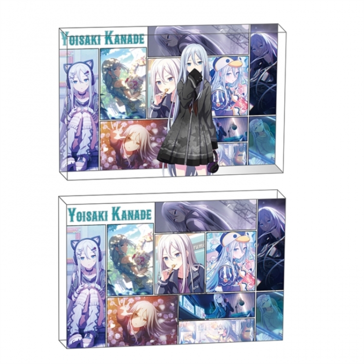 Xiaozaki's report Anime game acrylic card brick desktop decoration 8X12X1.2cm