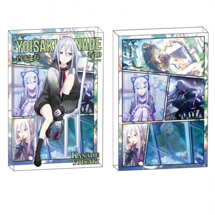 Xiaozaki's report Anime game acrylic card brick desktop decoration 8X12X1.2cm