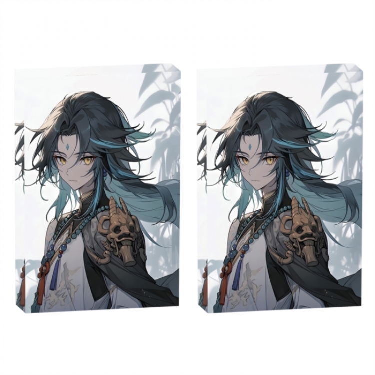 Genshin Impact Anime game acrylic card brick desktop decoration 8X12X1.2cm