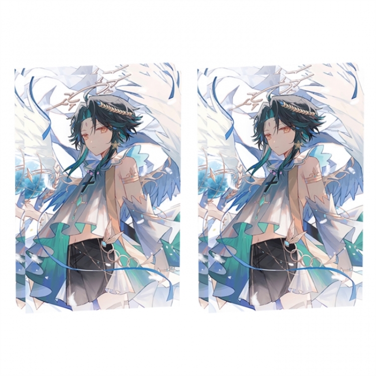 Genshin Impact Anime game acrylic card brick desktop decoration 8X12X1.2cm