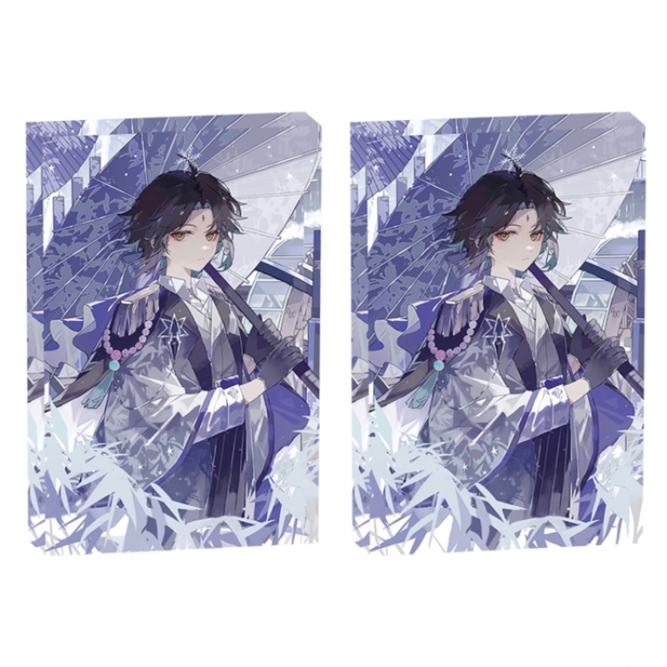 Genshin Impact Anime game acrylic card brick desktop decoration 8X12X1.2cm