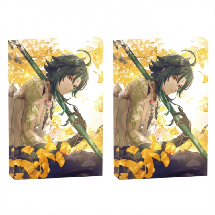 Genshin Impact Anime game acrylic card brick desktop decoration 8X12X1.2cm