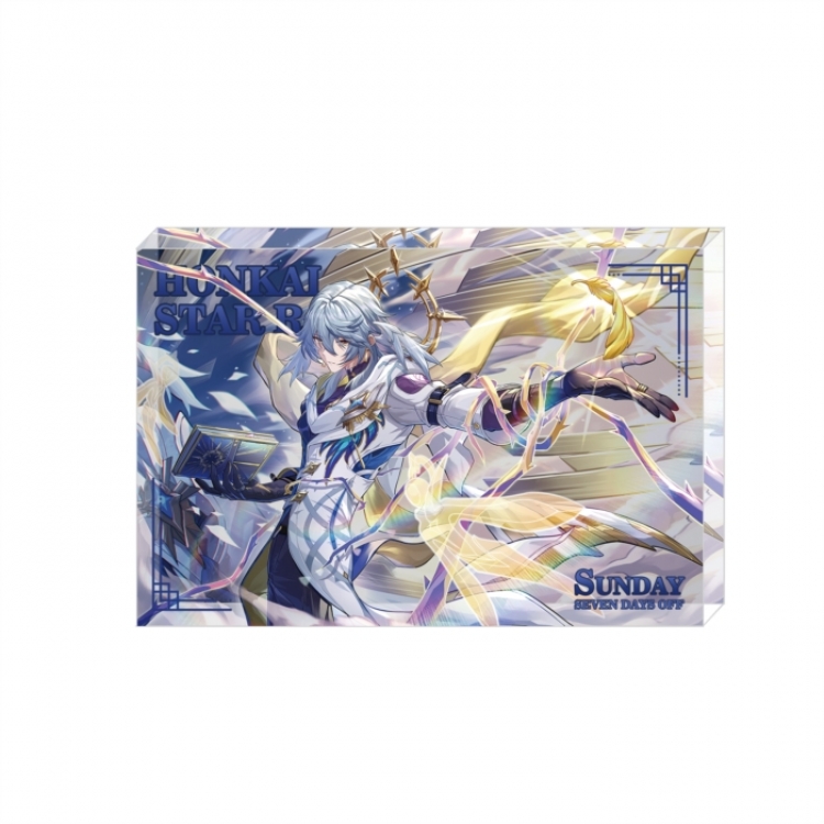 Honkai: Star Rail Anime game acrylic card brick desktop decoration 8X12X1.2cm