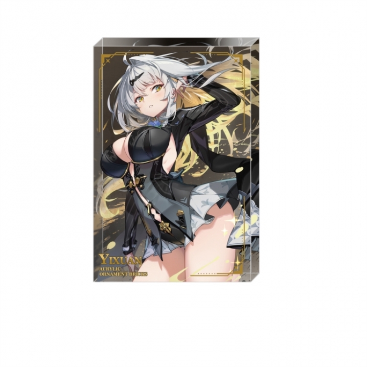 Zenless Zone Zero  Anime game acrylic card brick desktop decoration 8X12X1.2cm