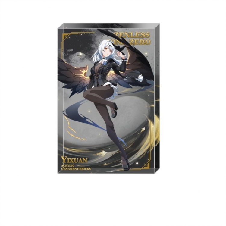 Zenless Zone Zero  Anime game acrylic card brick desktop decoration 8X12X1.2cm