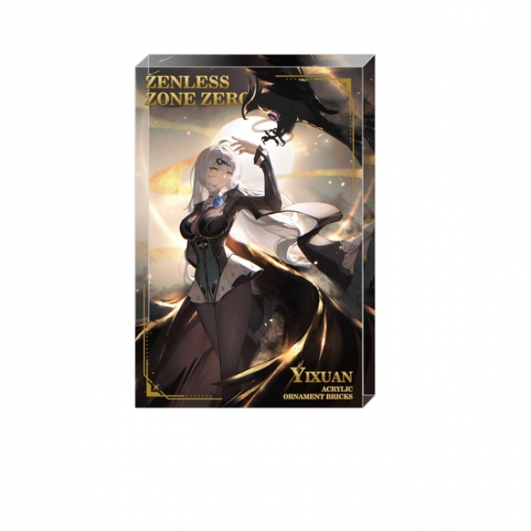 Zenless Zone Zero  Anime game acrylic card brick desktop decoration 8X12X1.2cm