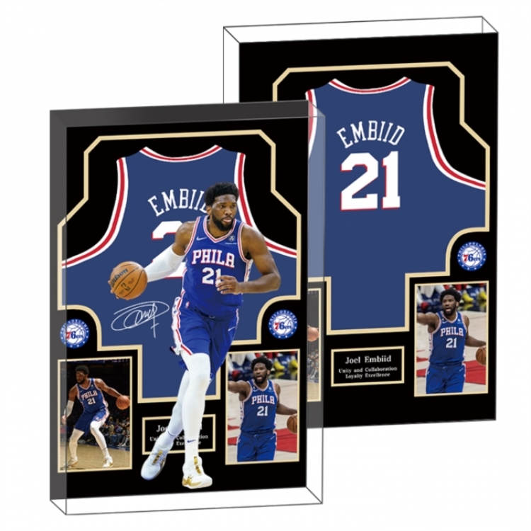Joel Embiid Anime game acrylic card brick desktop decoration 8X12X1.2cm